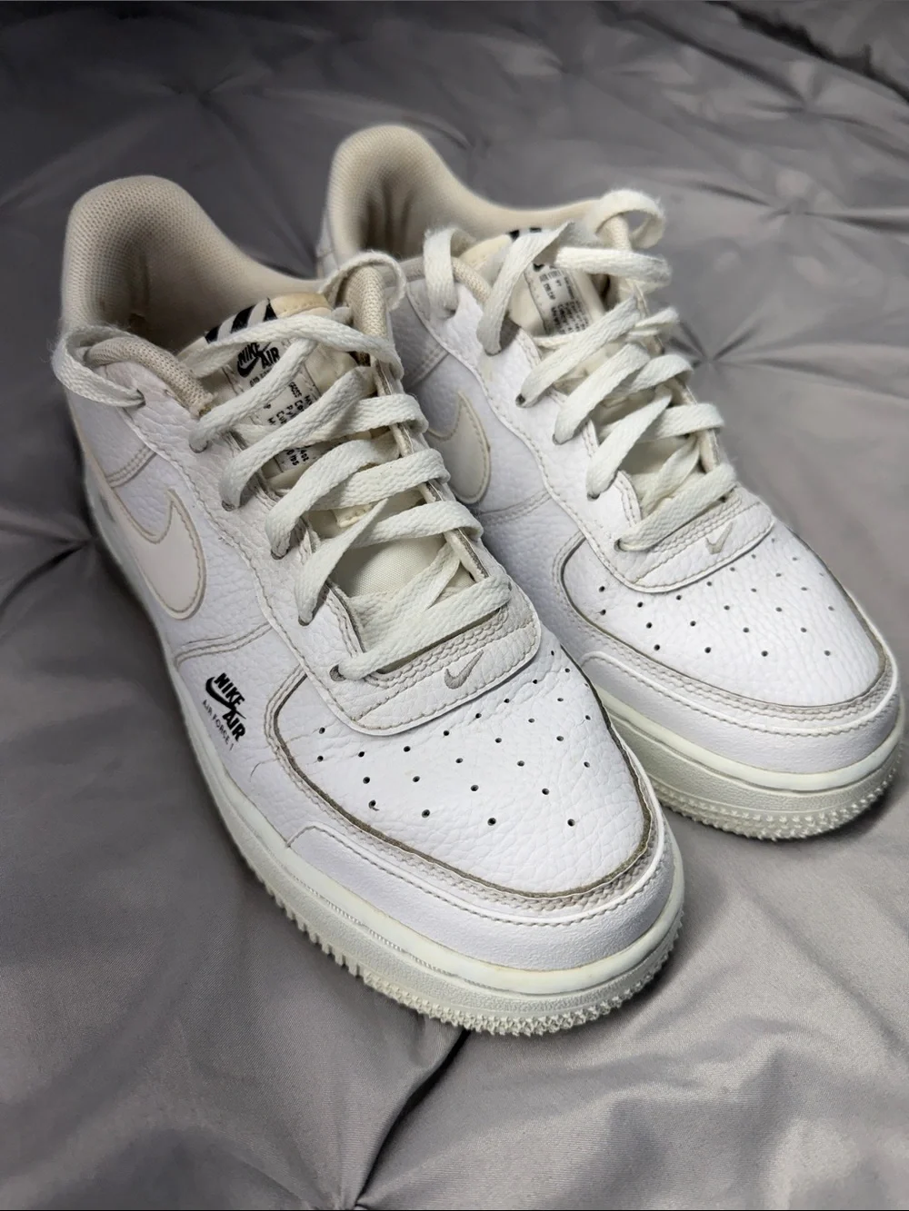Nike Air Force 1 Low - White/Cream - 7Y